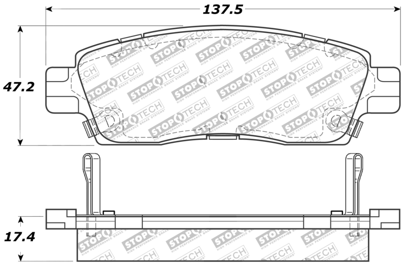 Chevrolet Trailblazer Brake Pads - Rear - Stoptech - Sport with Shims and Hardware - `02-`09