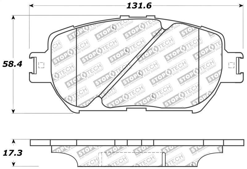 Toyota Camry Brake Pads - Front - Stoptech - Sport - `02-`06