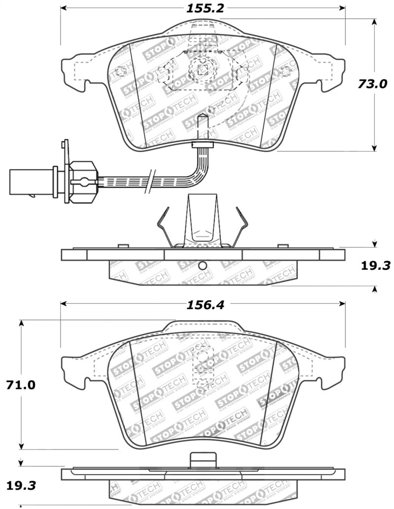 Audi A6 Quattro Brake Pads - Stoptech - Sport - `02-`04