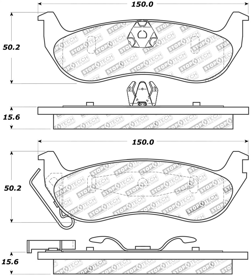 Ford Ranger Brake Pads - Front - Stoptech - Sport - `10-`11 Ford Ranger Brake Pads - Front - Stoptech - Sport - `10-`11