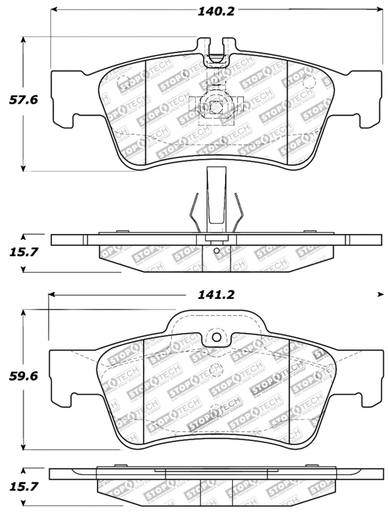 Mercedes-Benz CL500 Brake Pads - Rear - Stoptech - Sport - `03-`06