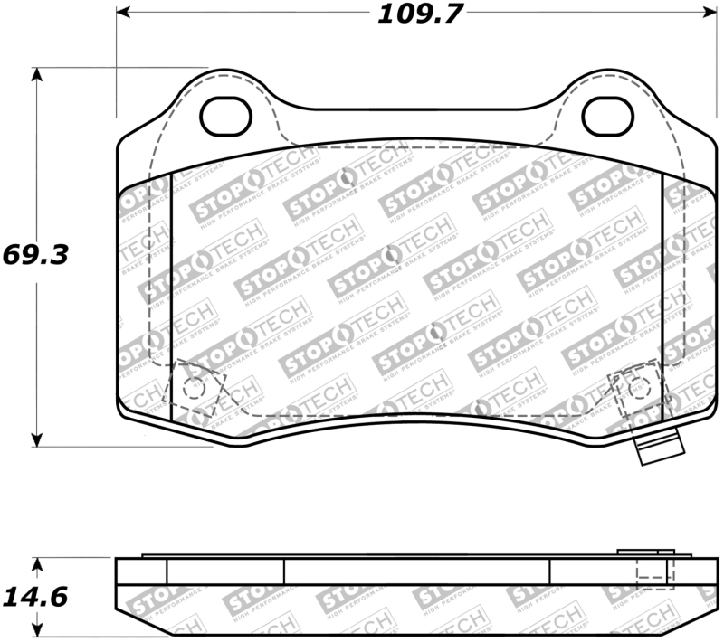 Tesla Model S Brake Pads - Rear - Stoptech - Sport - `12-`16