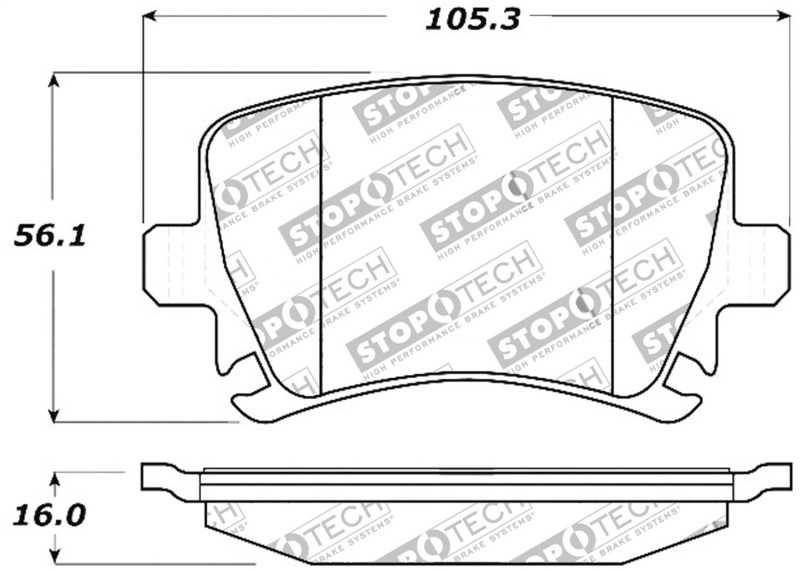 Audi A3 Quattro Brake Pads - Stoptech - Sport with Shims and Hardware - `06-`13