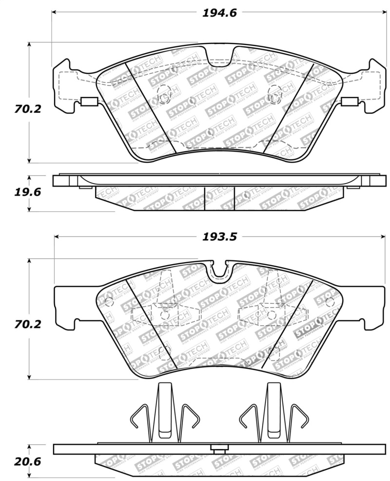 Mercedes-Benz E500 Brake Pads - Stoptech - Sport - 2006