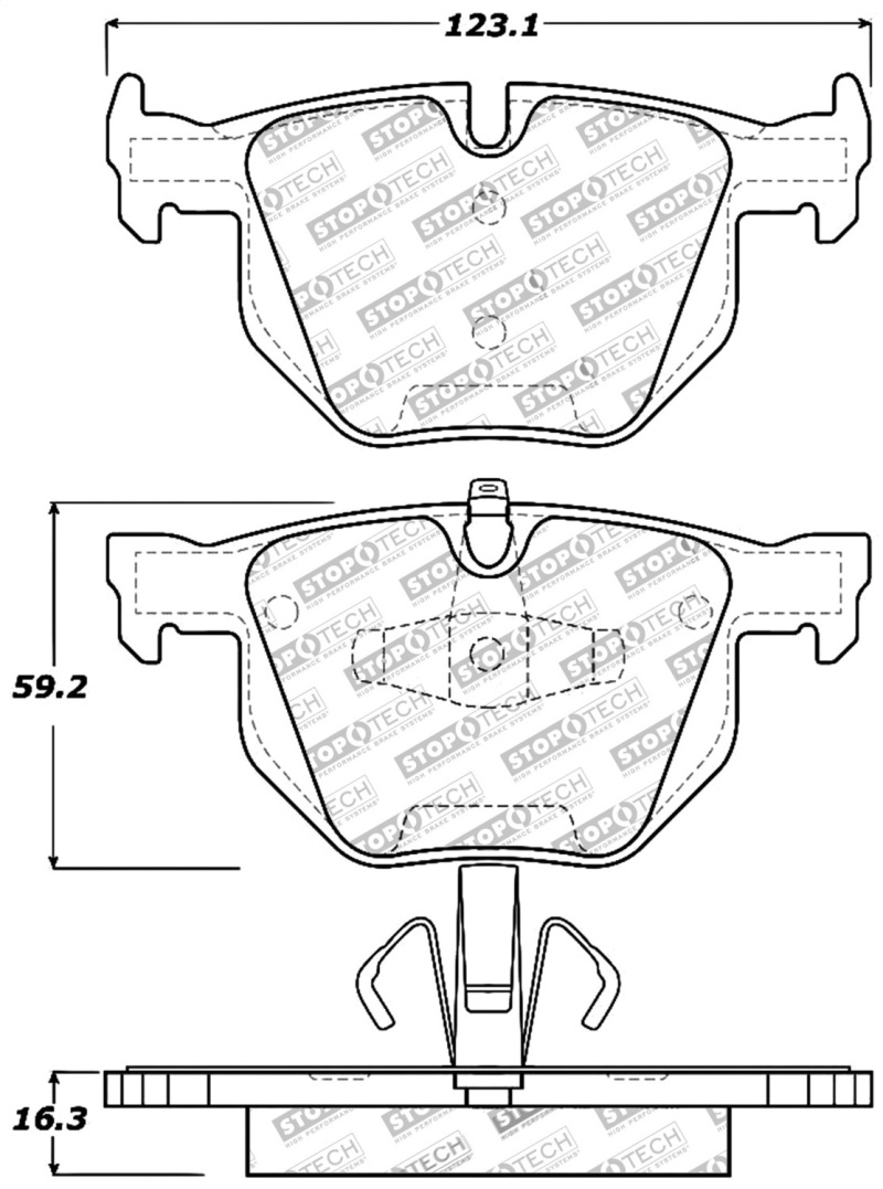 BMW 335i Brake Pads - Rear - Stoptech - ST Sport - `07-`13