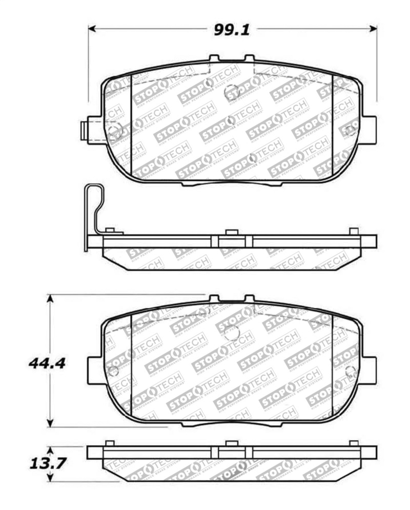 Mazda MX-5 Brake Pads - Rear - Stoptech - Sport - `06-`18