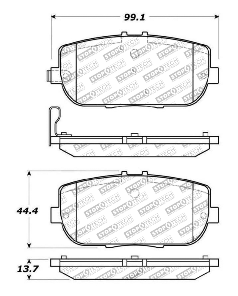 Mazda MX-5 Brake Pads - Rear - Stoptech - Sport - `06-`18