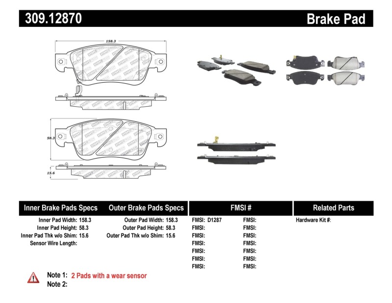 Infiniti G37 Brake Pads - Front - Stoptech - Sport - `08-`13