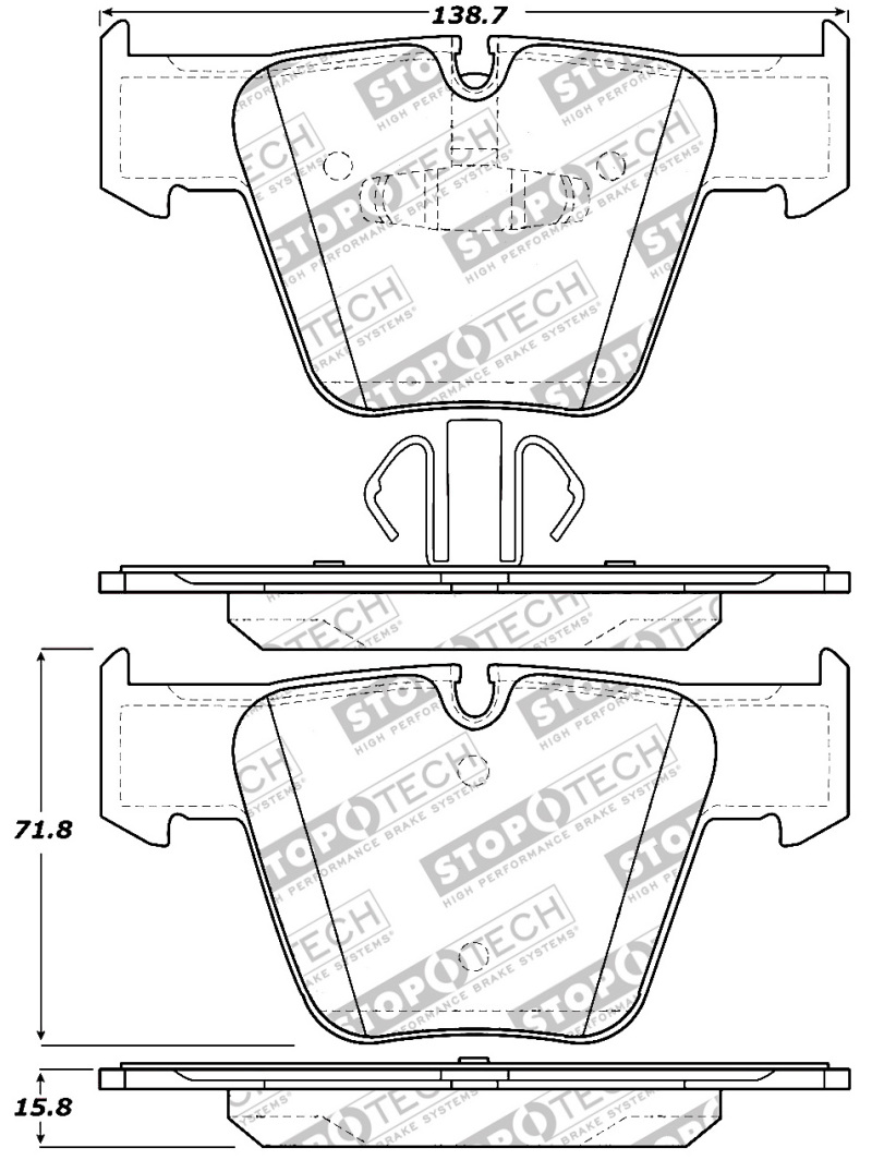 Mercedes-Benz CL63 AMG Brake Pads - Stoptech - Sport - `08-`14