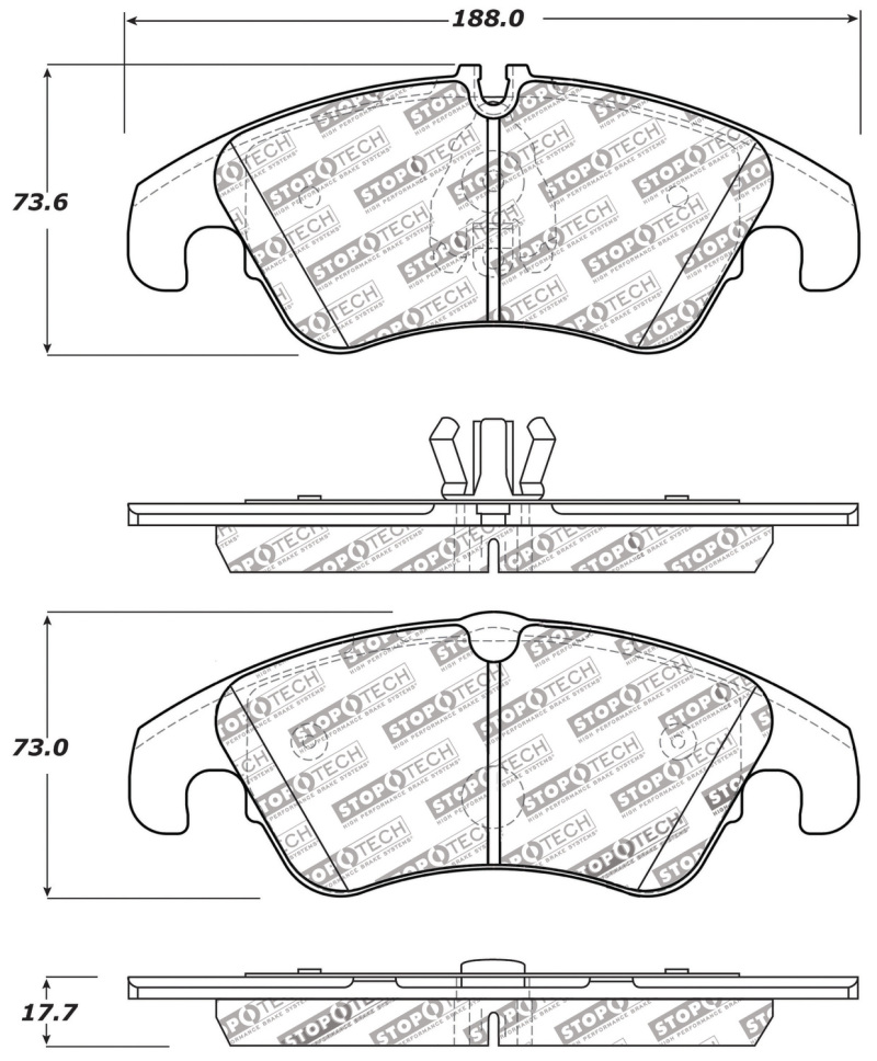 Audi S5 Brake Pads - Front - Stoptech - Sport - `08-`15