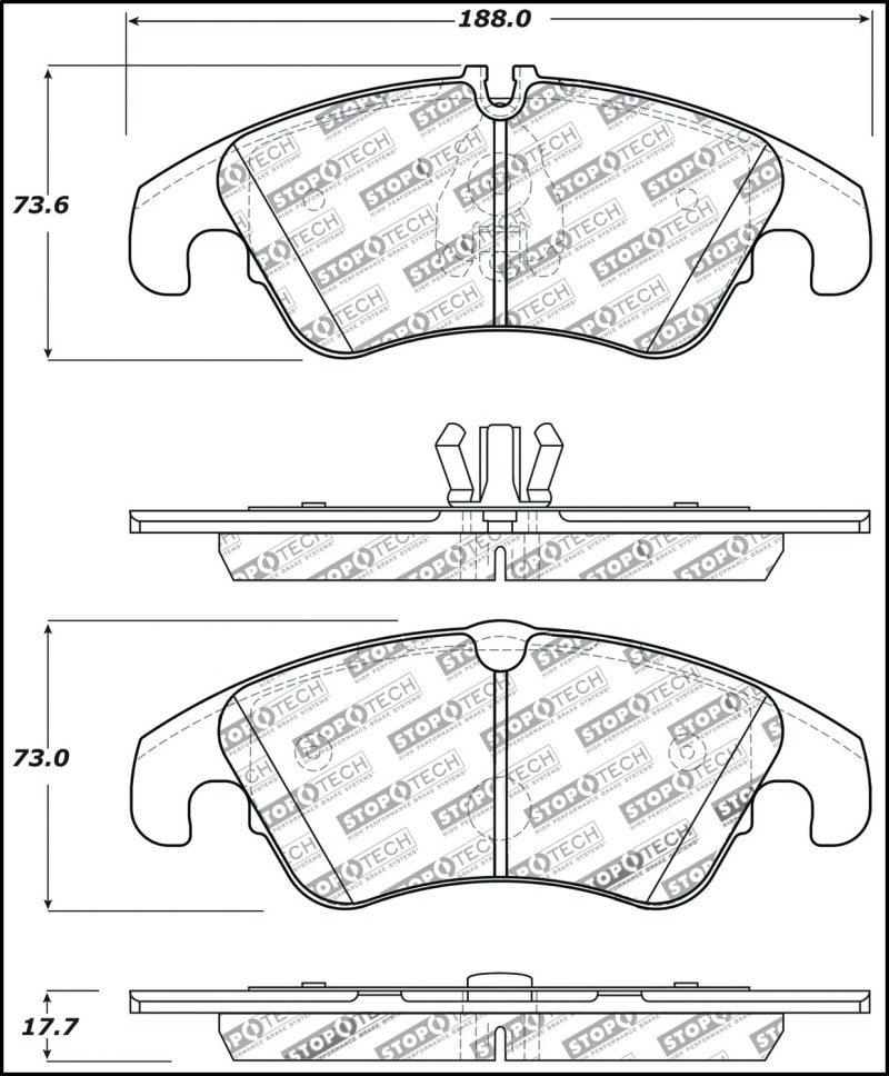 Audi S5 Brake Pads - Front - Stoptech - Sport - `08-`15
