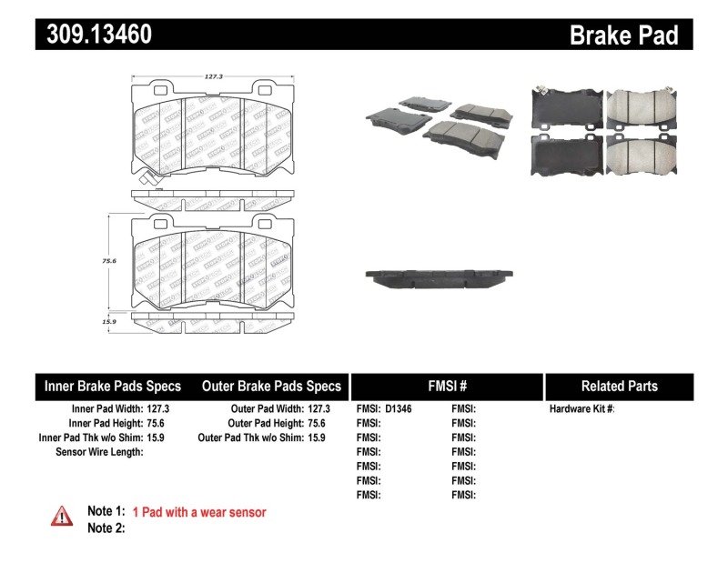 Infiniti G37 Brake Pads - Front - Stoptech - Sport - `08-`13