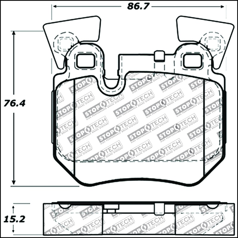 BMW 135i Brake Pads - Rear - Stoptech - Sport - `08-`13