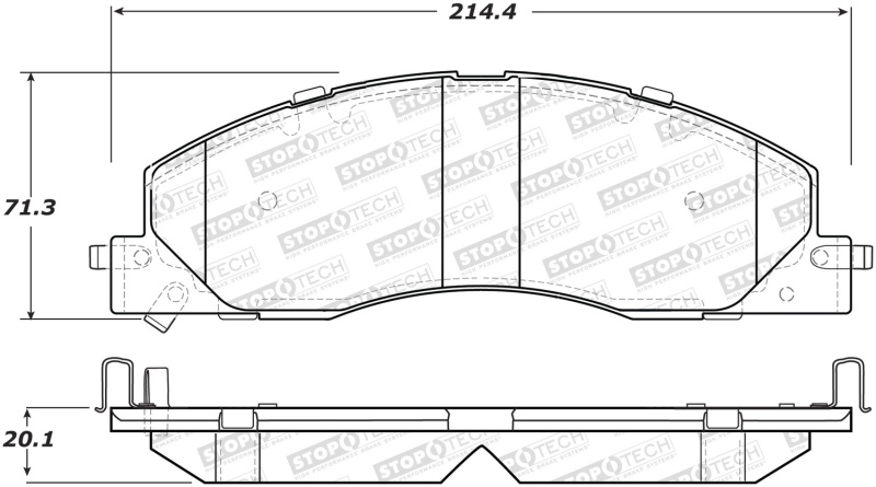 Dodge Ram 3500 Brake Pads - Rear - Stoptech - Sport - `09-`10
