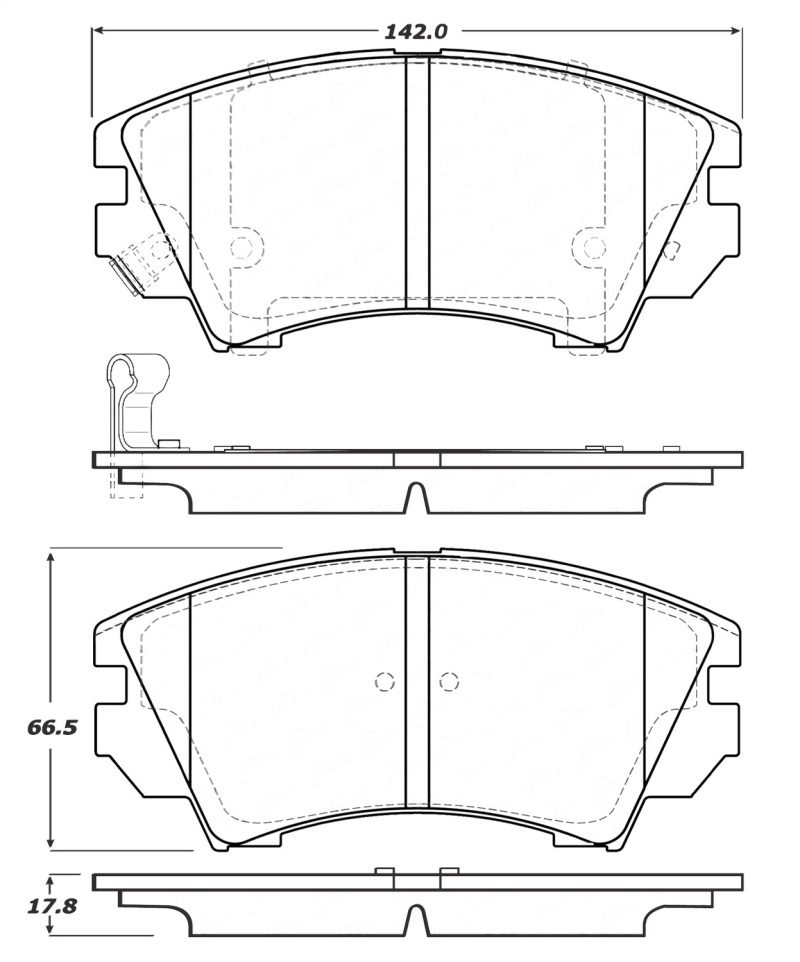 Saab 9-5 Brake Pads - Front - Stoptech - Sport - 2011