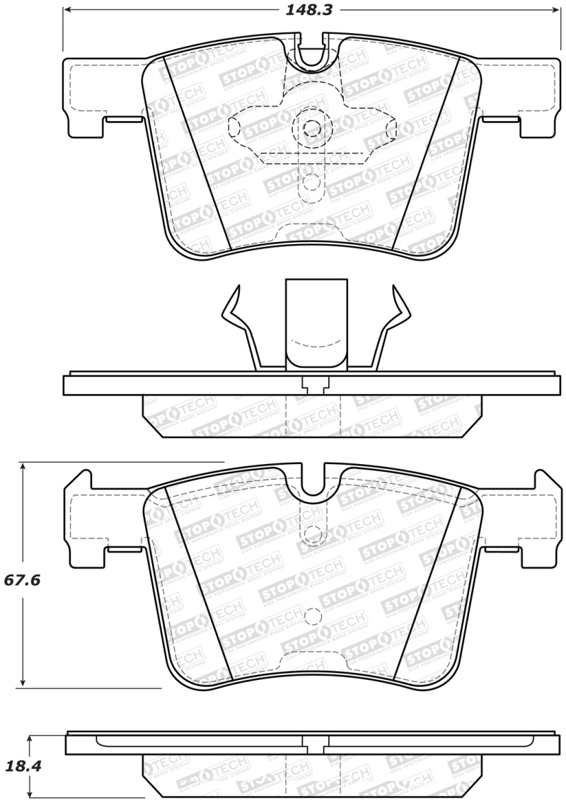 BMW 320i Brake Pads - Front - Stoptech - Sport - `13-`18