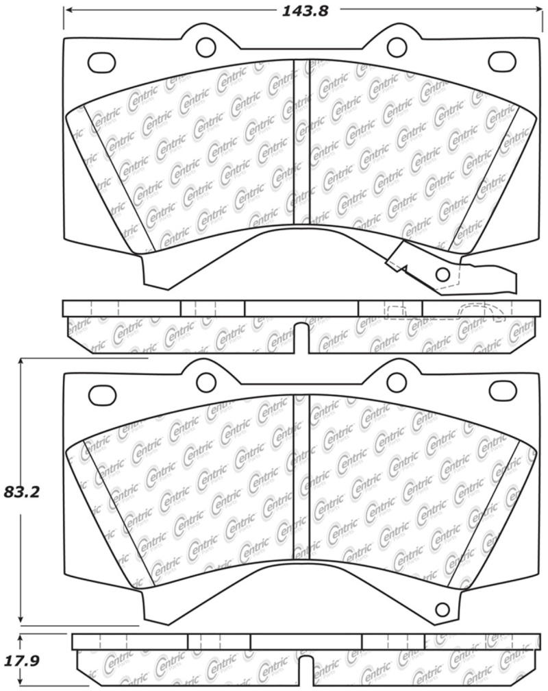 Toyota Land Cruiser Brake Pads - Front - Stoptech - ST Premium - `08-`20