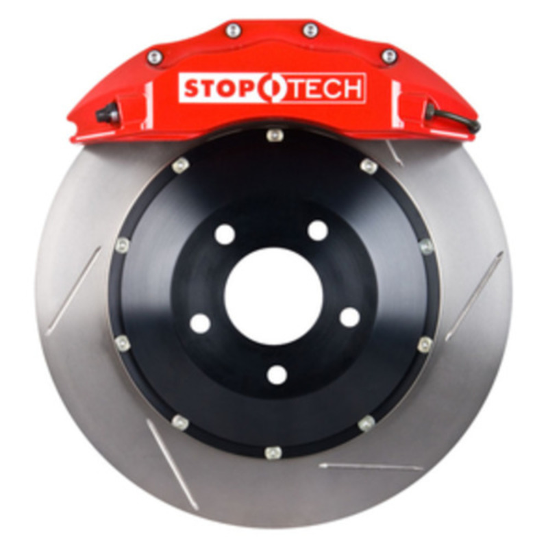 GMC Yukon Brake Kit - Rear - Stoptech - Slotted 380x32mm Rotors + ST-60 Calipers - Red - `07-`20