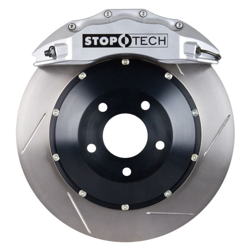 Porsche 911 Carrera Brake Kit - Front - Stoptech - ST-60 Caliper + 2pc Slotted 380x32mm Rotor - Silver - `05-`10
