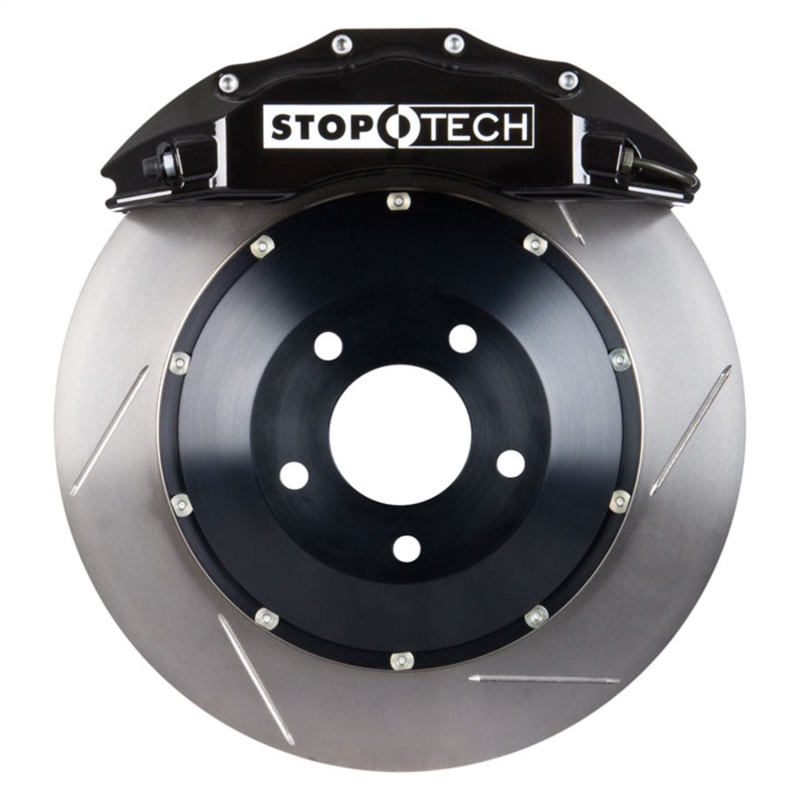 Porsche 911 Carrera S Brake Kit - Front - Stoptech - ST-60 Caliper + Slotted Two-Piece 355x35mm Rotor - Black - `05-`10