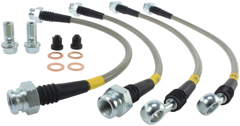 Land Rover Range Rover Brake Line Kit - Rear - Stoptech - Stainless Steel Braided - Clear - `06-`09 Land Rover Range Rover Brake Line Kit - Rear - Stoptech - Stainless Steel Braided - Clear - `06-`09