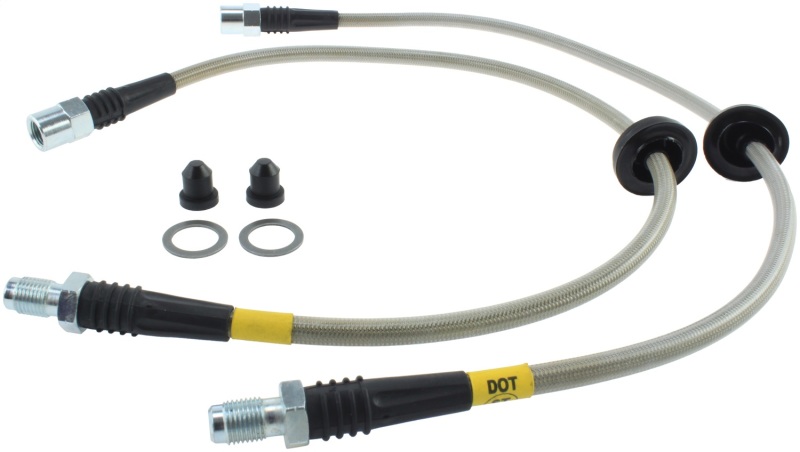 BMW X5 Brake Line Kit - Front - Stoptech - Stainless Steel Braided - Clear - `00-`06