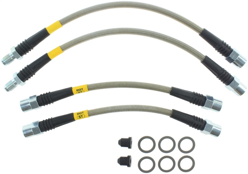 BMW 3 Series Brake Line Kit - Rear - Stoptech - Stainless Steel Braided - Clear - 2006