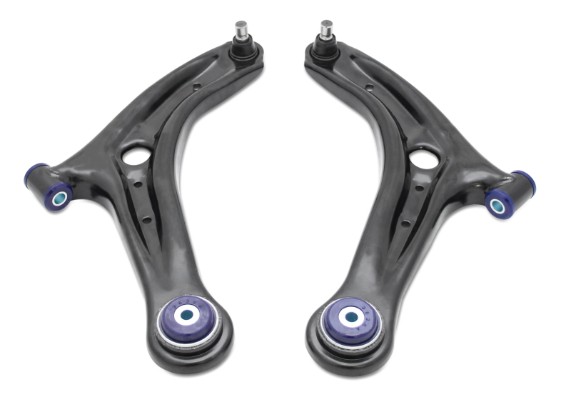 Ford Fiesta Control Arms - Front - Superpro - Lower Control Arm Set w/ Preinstalled SuperPro Bushings - `14-`19