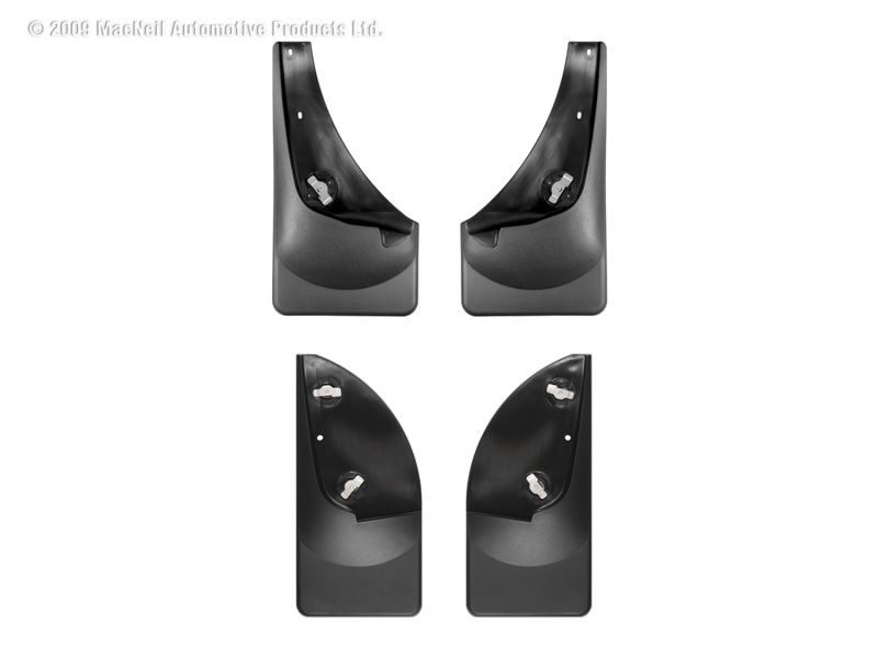 Ford F250 Mud Flap Kit - WeatherTech - No-Drill DigitalFit - Black - `99-`07
