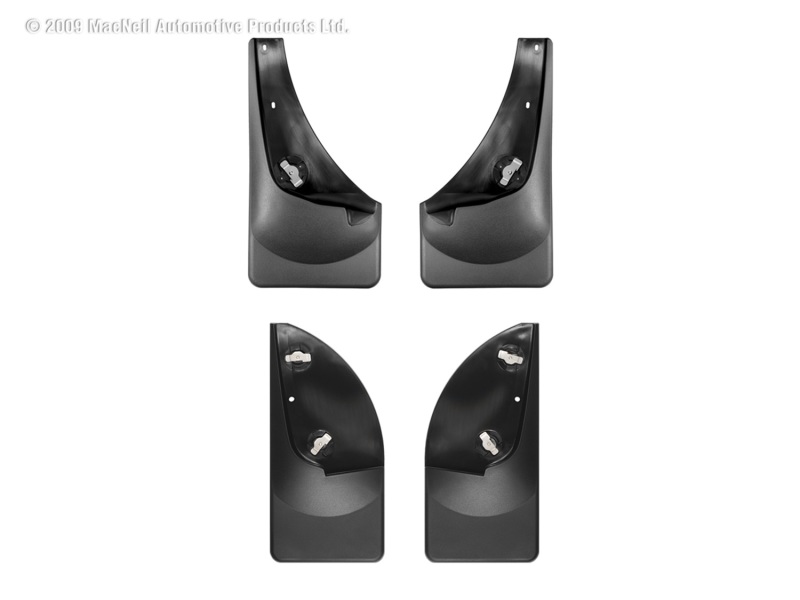 Ford F350 Mud Flap Kit - WeatherTech - No-Drill DigitalFit - Black - `99-`07