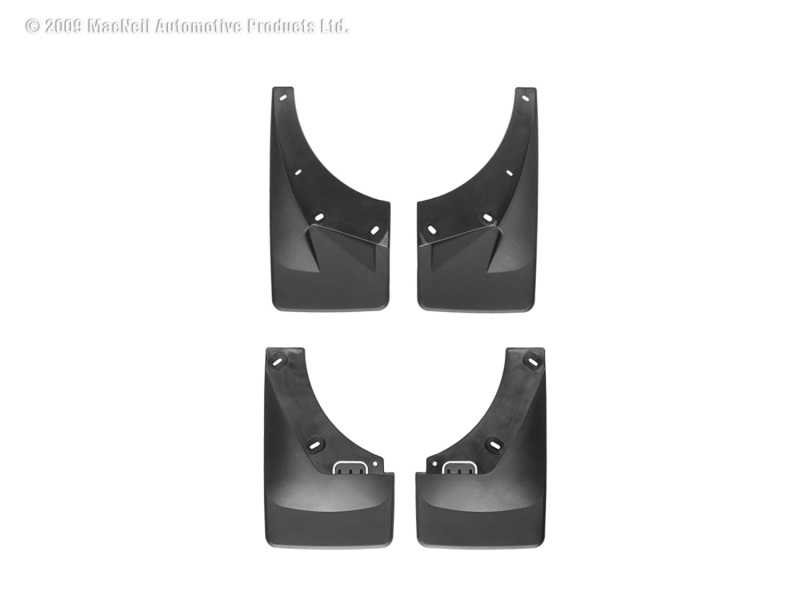 GMC Yukon Denali Mud Flaps - WeatherTech - No Drill, DigitalFit, QuickTurn Fastening System - Black - `07-`11