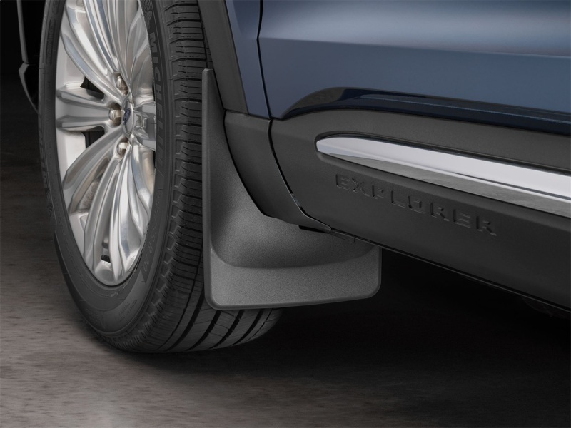 Ford Explorer Mud Flap - Front - WeatherTech - No-Drill DigitalFit - Black - `20-`27