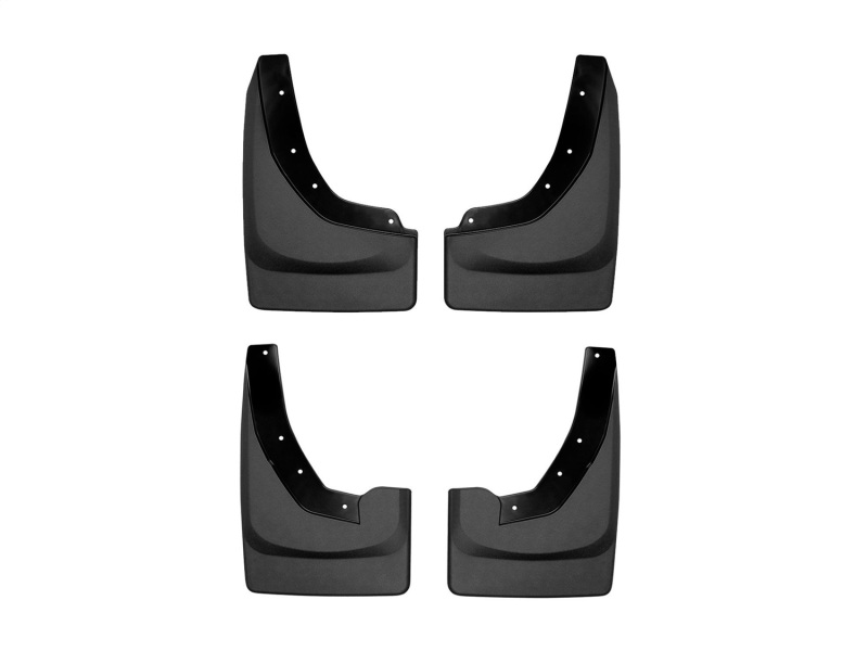 Ram 1500 TRX Mud Flaps - Front + Rear - WeatherTech - No-Drill DigitalFit - Black - `21-`27
