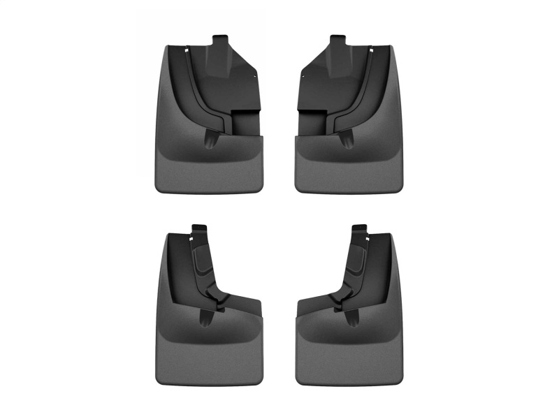 Ford Ranger Mud Flap Kit - Front + Rear - WeatherTech - No-Drill DigitalFit - Black - `21-`23