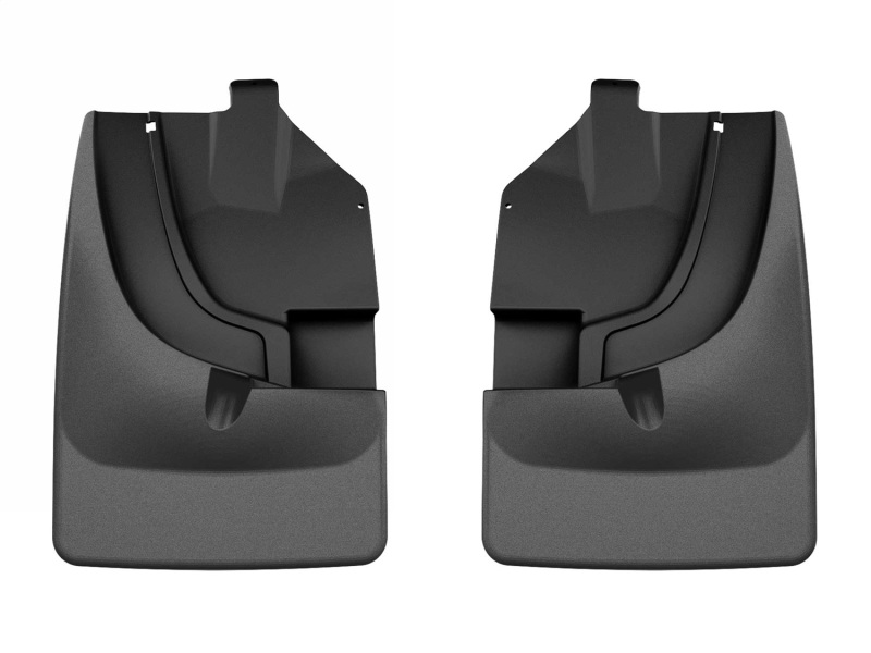 Ford Ranger Mud Flaps - Front - WeatherTech - No-Drill DigitalFit, QuickTurn Fastening System - Black - `21-`23