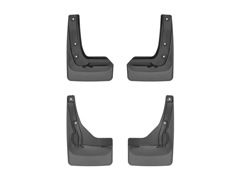 Toyota Highlander Hybrid Mud Flaps - Front + Rear - WeatherTech - No-Drill DigitalFit - Black - `20-`24