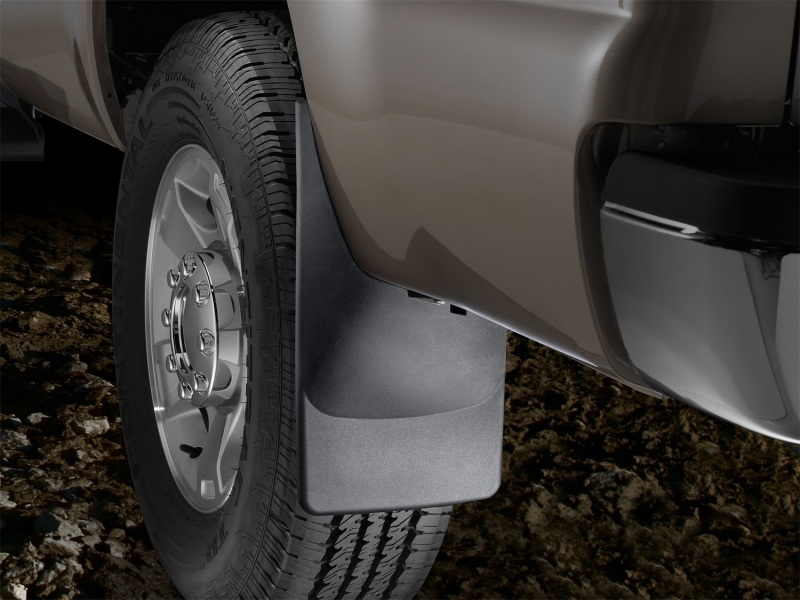 Ford Super Duty Mud Flaps - WeatherTech - No-Drill DigitalFit with QuickTurn Fastening System - Black - `11-`27