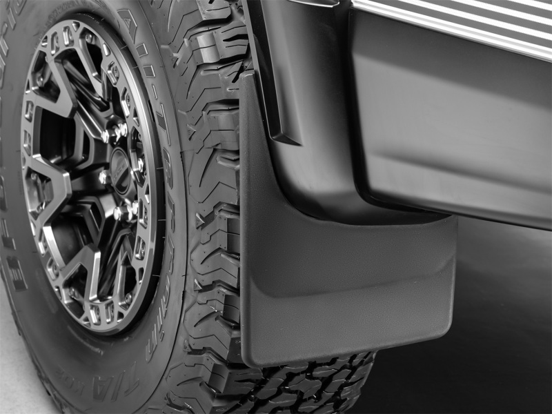 Ford F-150 Mud Flaps - Rear - WeatherTech - No-Drill DigitalFit - Black - `21-`27