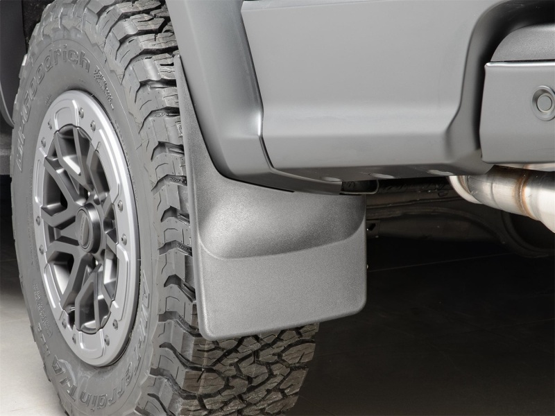 Ford Ranger Raptor Mud Flaps - Rear - WeatherTech - No-Drill - Black - `24-`25
