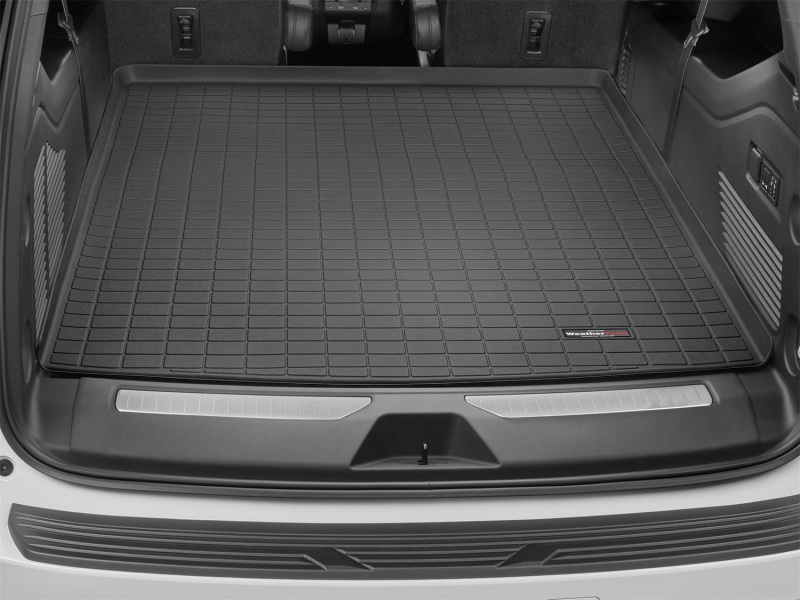GMC Yukon Denali XL Cargo Liner - Behind 2nd Row Seating - WeatherTech - Raised Lip - Black - `21-`27