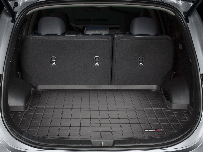 Hyundai Santa Fe Cargo Liner - WeatherTech - Raised Lip - Black - `21-`27