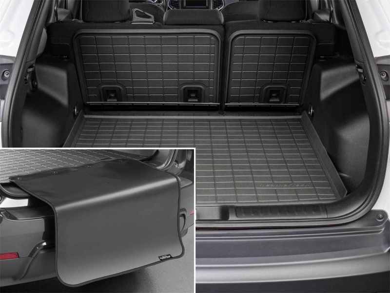 Cadillac Escalade Cargo Liner - WeatherTech - SeatBack Cargo Liner HP w/Bumper Protector - Black - `21-`26