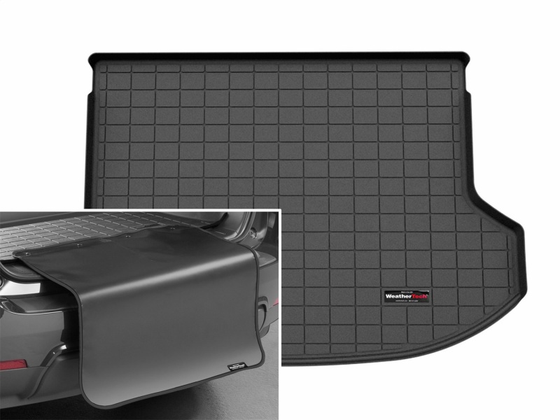 Kia Seltos Cargo Liner - Rear - WeatherTech - Trunk Cargo Liner w/Bumper Protector - Black - `25-`26