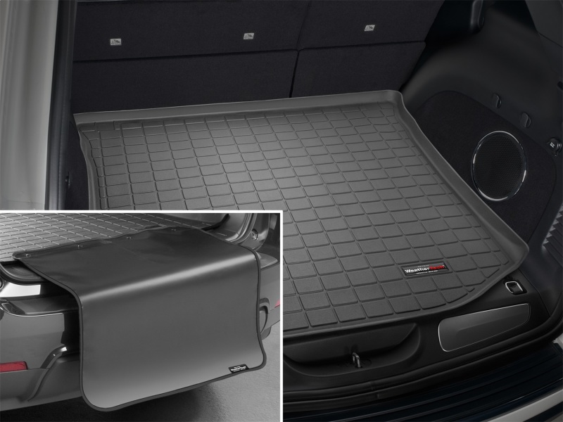 Jeep Grand Cherokee Cargo Liner - Rear - WeatherTech - With Bumper Protector - Black - `11-`27 Jeep Grand Cherokee Cargo Liner - Rear - WeatherTech - With Bumper Protector - Black - `11-`27