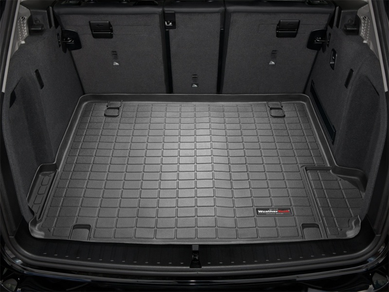 BMW X3 Cargo Liner - Behind 2nd Row Seating - WeatherTech - Fits Veh. w/Cargo Mgmnt System; Marked Trims For Cargo Net/Side Cargo Tray - Black - `11-`27