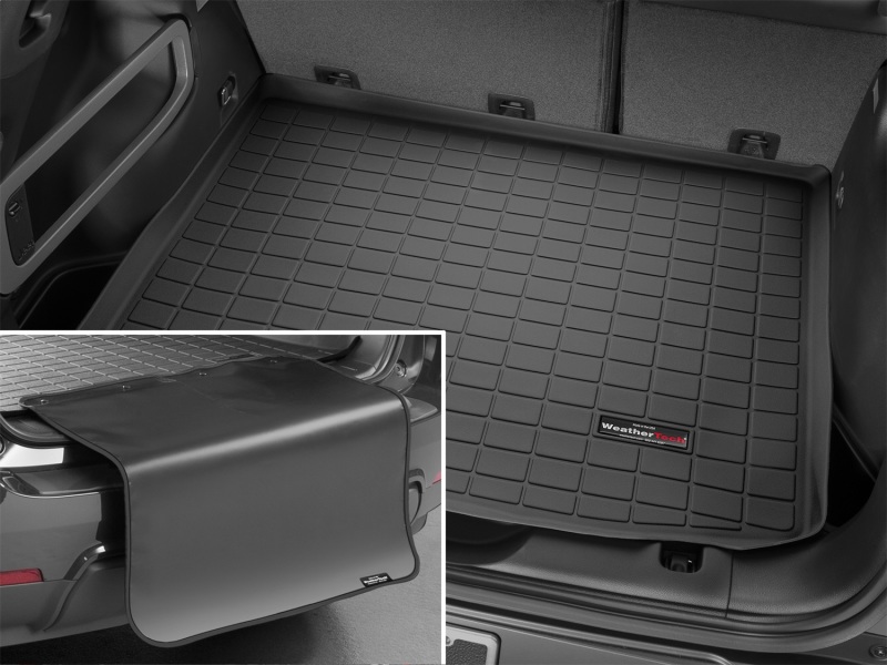 Jeep Cherokee Cargo Liner - Rear - WeatherTech - With Bumper Protector - Black - `14-`27 Jeep Cherokee Cargo Liner - Rear - WeatherTech - With Bumper Protector - Black - `14-`27