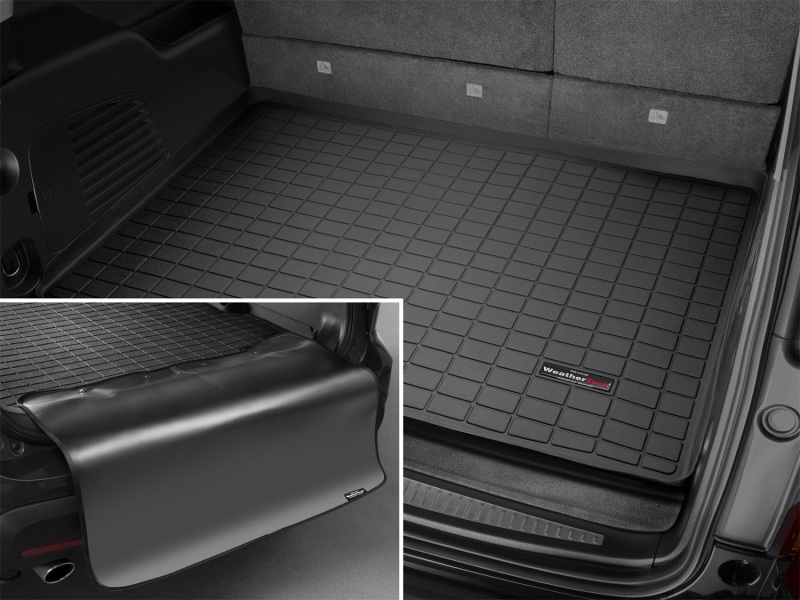 Cadillac Escalade ESV Cargo Liner - Behind 3rd Row Seating - WeatherTech - Cargo Liner with Bumper Protector - Black - `15-`27