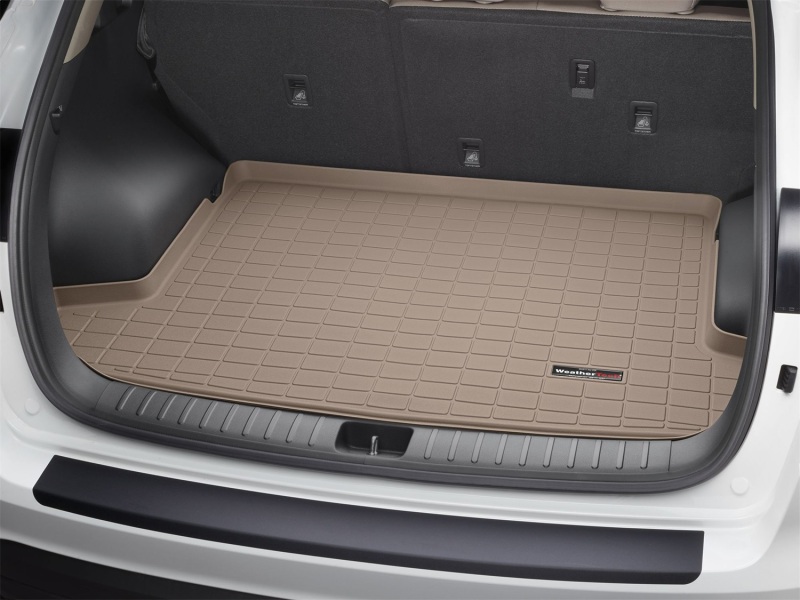 Hyundai Tucson Cargo Liners - WeatherTech - Behind 2nd Row Seating; Raised Lip; Textured Finish - Tan - `19-`27