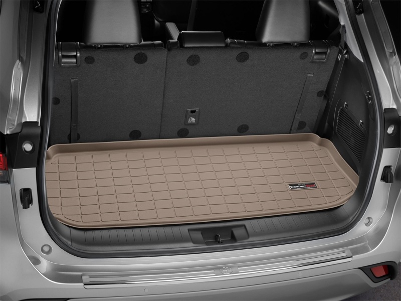 Toyota Highlander Cargo Liner - Behind 3rd Row Seating - WeatherTech - Raised Lip, Textured Finish, Custom Blended TPO - Tan - `20-`27