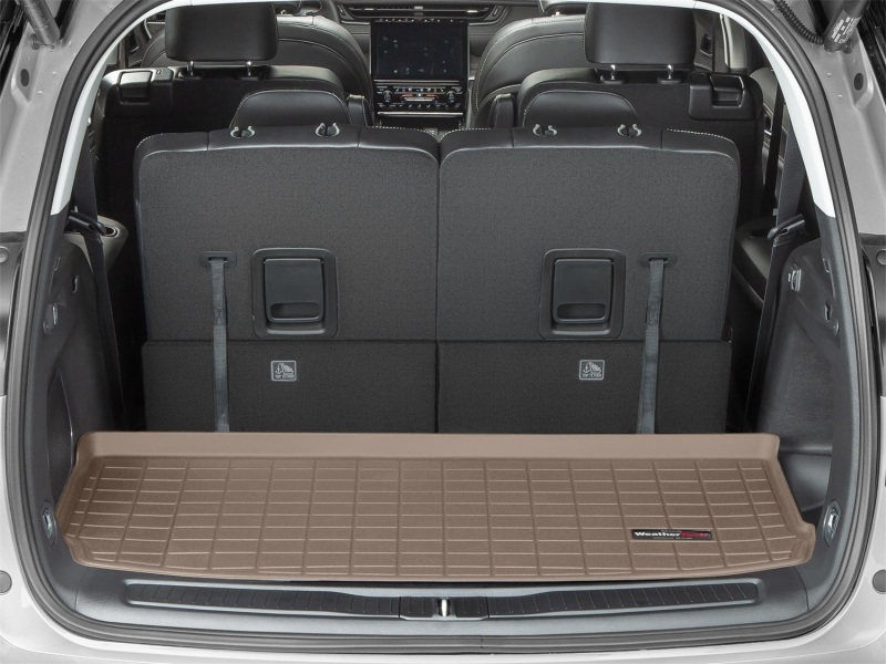 Jeep Grand Cherokee L Cargo Liner - WeatherTech - Raised Lip, Textured Finish - Tan - `21-`27